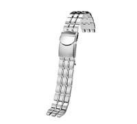 AMAUPCKCA 17mm 19mm 20mm 21mm for Swatch YCS Edelstahl Uhr mit Herren Feinstahl Metall Uhrenkette Zubehör konvexes Armband(G27 Silver,21mm)