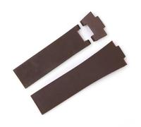 AMAUPCKCA 22 * 10mm/25 * 12mm Schwarz Braun Blau Wasserdicht Silikon Gummi Ersatz Armbanduhr Band Strap gürtel for Ulysse Nardin(Brown-Silver Buckle,22mm)