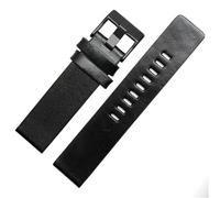 AMAUPCKCA 22mm 24mm 26mm 28mm 30mm 32mm Lederband Armband Uhr Armband for DZ4346 DZ4357 Rindsleder Herren Uhr Zubehör Schwarz(Black BK,24mm)