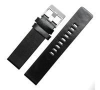 AMAUPCKCA 22mm 24mm 26mm 28mm 30mm 32mm Lederband Armband Uhr Armband for DZ4346 DZ4357 Rindsleder Herren Uhr Zubehör Schwarz(Black SK,22mm)