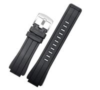 AMAUPCKCA 24 * 16mm Silikon Gummi Armband Armband for Timex Uhren T2N738 T2N739 T2N720 T2N721 T49706 Uhr Band Sport Mode Strap(Black sk)