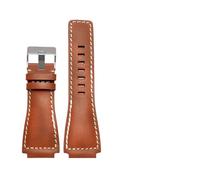 AMAUPCKCA 34 * 24mm Konvexen Ende Italienisches Kalbsleder Rindsleder Uhrenarmband for Bell Serie BR01 BR03 Armband Armband Armband Gürtel Ross Gummi männer(Brown SK)