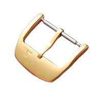 AMAUPCKCA Edelstahl-Uhrenschnalle for Jaeger-LeCoultre-Uhrenarmband, Dornschließe, 16/18 mm, Armbandzubehör(Gold,18mm)