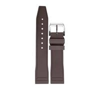 AMAUPCKCA FKM FluoroRubber Strap for IWC Big Pilot Mark Portugieser TOP Gun Männer Quick Release wasserdichte Sport Uhr Band 20mm 21mm 22mm(Brown-Silver Buckle,20MM_Silver Buckle)
