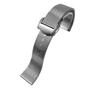 AMAUPCKCA Hochwertiger 20-mm-Kettenriemen aus Titanstahl for das Omega 007 Seamaster Diver 300-Uhrenarmband. Ersetzt das Milanaise-Edelstahlarmband