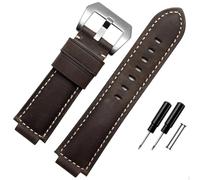 AMAUPCKCA Uhrenarmbänder for Timex Tide Compass T2n720 T2n721 T2n739 T45601 T2p141 Serie Herren-Ledergürtel-Uhrenarmband(Dark Brown sk)