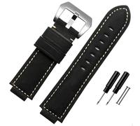 AMAUPCKCA Uhrenarmbänder for Timex Tide Compass T2n720 T2n721 T2n739 T45601 T2p141 Serie Herren-Ledergürtel-Uhrenarmband(Black sk)