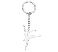 Amaxer Ballerina Schlüsselanhänger Ballett Ballerina Tanztänzerin Schmuck Inspirierende Gymnastik Team Geschenke Statement Kette Schlüsselanhänger Schlüsselanhänger, Styling 5, 24.5mm
