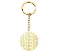 Amaxer Blume des Lebens Samen des Lebens Mandala Heilige Geometrie Kreis Rund Schutz Statement Charm Schmuck Schlüsselanhänger für Uni, stahl, 24.5mm