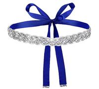 Amaxiu Damen Kristall Hochzeit Gürtel,Braut Strass Hochzeitsgürtel Kristallgürtel Glitzerndes Band leichter Damengürtel für Kleid, Abendkleid Brautkleid glänzender Party Taillengürtel (Blau)