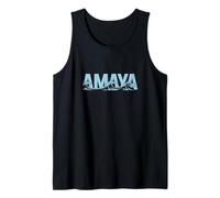 Amaya Sea Waves - Personalisierter Name Ocean Beach Art Tank Top