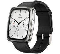 Amazfit Active 2 Smartwatch 1,75" AMOLED-Display, Offline-Karten mit GPS, 10 Tage Akku, 160+ Sportmodi, Wasserfest, Herzfrequenz & Schlaftracker für Android & iPhone, Schwarzes Lederarmband