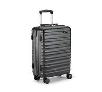 Amazon Basics Hartschalen-Kabinen-Koffer - ABS-Handgepäck Zugelassen für Ryanair - Kratzfest und Leicht - 55 x 40 x 20cm - Schwarz