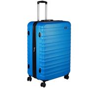 Amazon Basics Hartschalen-Koffer Groß, Erweiterbares ABS-Reisegepäck, 4 Doppel-Spinnerräder, Kratzfest, 78cm x 52,6cm x 32cm, 105l, 5,4kg, Hellblau, für Längere Reisen und Familienurlaub