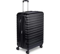 Amazon Basics Hartschalen-Koffer Groß, Erweiterbares ABS-Reisegepäck, 4 Doppel-Spinnerräder, Kratzfest, 78cm x 52,6cm x 32cm, 105l, 5,4kg, Schwarz, für Längere Reisen und Familienurlaub