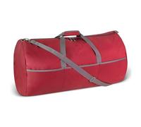 Amazon Essentials 82,3cm extra große faltbare Nylon-Reisetasche für Reisen/Aufbewahrung mit Reißverschlusstaschen, 150l, 22,7kg Tragkraft, rot (früher Amazon Basics)