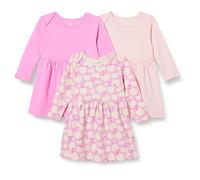 Amazon Essentials Baby und Mädchen Baumwollkleid Mit Langen Ärmeln, 3er-Pack