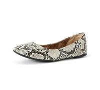 Amazon Essentials Belice Ballerinas für Damen, schwarz-weiß, Schlangenimitat, 39 EU