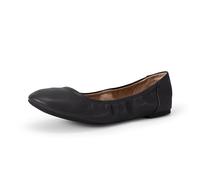 Amazon Essentials Belice Ballerinas für Damen, schwarzes Kunstleder, 40.5 EU Weit