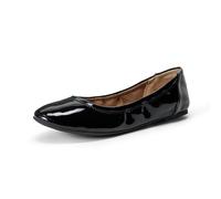 Amazon Essentials Belice Ballerinas für Damen, schwarzes Lackleder, Größe 38