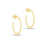 Amazon Essentials Creolen aus Sterlingsilber, gelbvergoldet, Dornenhülse, halbrund