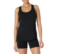 Amazon Essentials Damen Active Soft Cotton Leichtes Yoga-Tanktop mit U-Ausschnitt und Racerback, Relaxed Fit, Schwarz, L