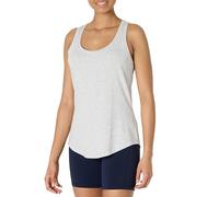 Amazon Essentials Damen Active Soft Cotton Leichtes Yoga-Tanktop mit U-Ausschnitt und Racerback, Relaxed Fit, Hellgrau Meliert, XXL