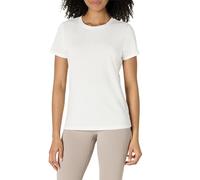 Amazon Essentials Damen Active Soft Cotton Leichtes Yoga-Workout-T-Shirt mit Rundhalsausschnitt und Kurzen Ärmeln, Regular Fit, Weiß, XXL