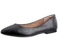 Amazon Essentials Damen Ballerinas mit spitzem Zehenbereich, Schwarz Kunstleder, 42 EU