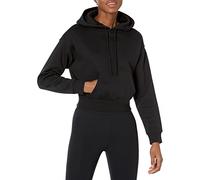 Amazon Essentials Damen Crop Pullover Hoodie Sweatshirt (Erhältlich in Übergröße), Schwarz, XS