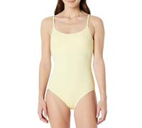 Amazon Essentials Damen Einteiliger Badeanzug mit Dünnen Trägern, Hellgelb, 40