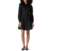 Amazon Essentials Damen Gestuftes Regular-Fit-Hemdblusenkleid aus Baumwollsatin