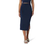 Amazon Essentials Damen-Jersey-Rock, schmale Passform, gerüscht, matt (Oberteil separat erhältlich), Marineblau, Größe XS