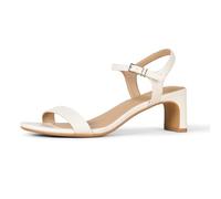 Amazon Essentials Damen Knöchelriemenschuhe mit niedrigem Absatz, Ecru Kunstleder, 40 EU