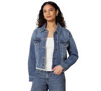 Amazon Essentials Damen Kurz Geschnittene Jeansjacke mit Stretch-Denim, Mittelblau Vintage, L