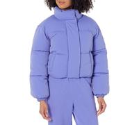 Amazon Essentials Damen Kurze Steppjacke Mit Durchgehendem Reißverschluss (Aus Mattem Oder Sherpa Fleece, Gesteppt), Lila Blau, XXL