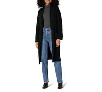 Amazon Essentials Damen Langer Strickpullover aus Baumwollmischgewebe in Übergröße, mit strukturierter Naht, Schwarz, L