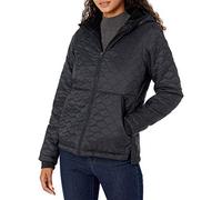 Amazon Essentials Damen Leichte, Gesteppte, Wasserabweisende Steppjacke mit Sherpa-Futter Und Durchgehendem Reißverschluss, Schwarz, XL