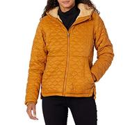 Amazon Essentials Damen Leichte, Gesteppte, Wasserabweisende Steppjacke mit Sherpa-Futter Und Durchgehendem Reißverschluss, Kamelbraun, XS
