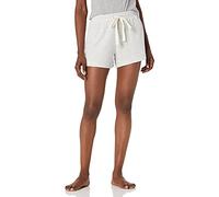 Amazon Essentials Damen Leichte Lounge-Frottee-Pyjama-Shorts, Grau meliert, gestreift, XL