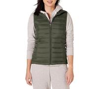 Amazon Essentials Damen Leichte wasserabweisende und packbare Steppweste, Olivgrün, XL