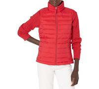 Amazon Essentials Damen Leichte wasserabweisende und packbare Steppweste, Rot, S