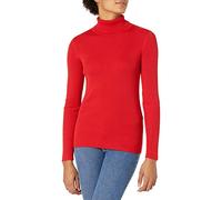 Amazon Essentials Damen Leichter Langarm-Rollkragenpullover mit schmaler Passform, Kirschrot, L