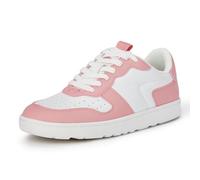 Amazon Essentials Damen Low Top Court Sneaker, Weiß Rosa, 43 EU