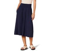 Amazon Essentials Damen Midirock aus Jersey zum Hineinschlüpfen, 66,0cm Länge, Marineblau, XL