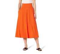 Amazon Essentials Damen Midirock aus Jersey zum Hineinschlüpfen, 66,0cm Länge, Orange, XS