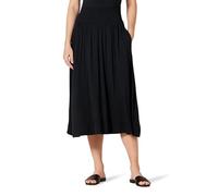 Amazon Essentials Damen Midirock aus Jersey zum Hineinschlüpfen, Schwarz, XS