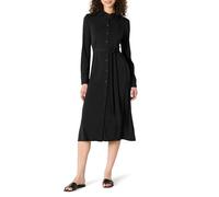 Amazon Essentials Damen Mittellanges Kleid Aus Mattem Jersey, Normale Passform, Schwarz, XXS