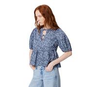 Amazon Essentials Damen Peplum-Bluse mit Schößchen aus Baumwollsatin