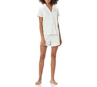 Amazon Essentials Damen Pyjama-Set Aus Baumwollmodal Mit Paspelierung Und Gekerbtem Kragen, Bequeme Loungewear (In Übergröße Erhältlich)